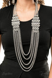 THE ERIKA ~ 2019 Paparazzi Zi Collection ~ Signature Series  (Vintage) Silver Necklace