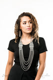 THE ERIKA ~ 2019 Paparazzi Zi Collection ~ Signature Series  (Vintage) Silver Necklace