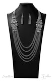 THE ERIKA ~ 2019 Paparazzi Zi Collection ~ Signature Series  (Vintage) Silver Necklace