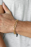 Renegade - Paparazzi Men Gold Urban Bracelet
