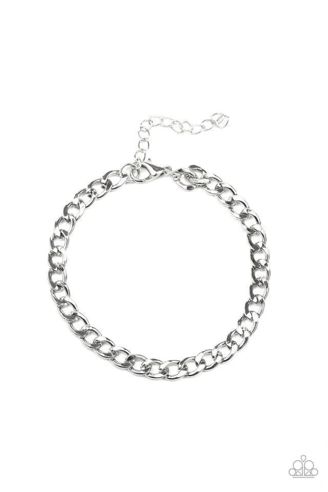 Halftime -  Paparazzi  Silver Urban Men Bracelet