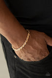Last Lap  -  Paparazzi -  Men  Gold Urban Bracelet