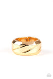 Sideswiped - Gold Men Paparazzi Ring