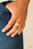 Sideswiped - Gold Men Paparazzi Ring