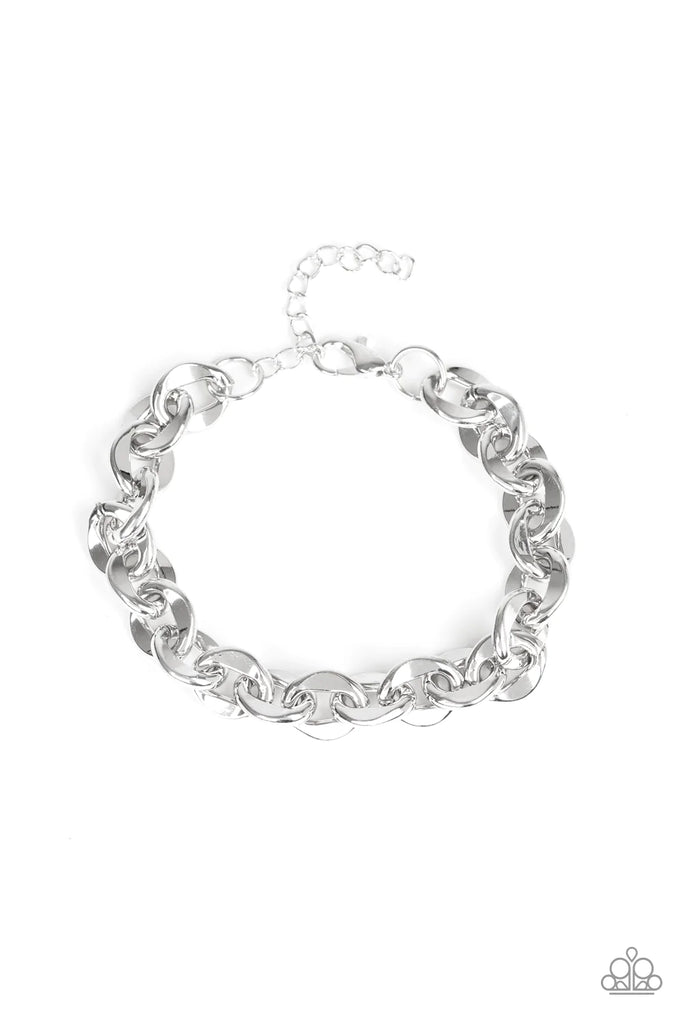 Step It Up - Paparazzi Silver Men Urban Bracelet