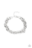 Step It Up - Paparazzi Silver Men Urban Bracelet