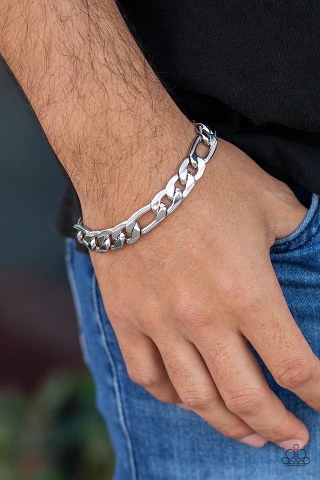 Home Team--Paparazzi Silver Urban Bracelet