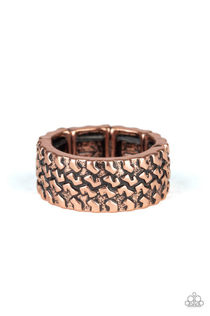 All Wheel Drive - Copper  Paparazzi Accessories Men Ring