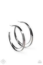 Moon Child Metro - Black Paparazzi Oversize Hoop Earrings