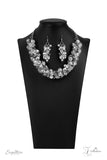 THE HAYDEE ~ Paparazzi 2020 (RETIRED)  Zi Signature Series Metallic Dipped Crystal & Silver Disc Necklace