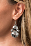 FIERCE ~ Paparazzi  2020 (RETIRED)  Zi Collection Smoky Hematite Rhinestone Necklace