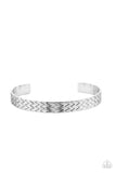Mind Games  -  Paparazzi Silver Men Cuff Bracelet