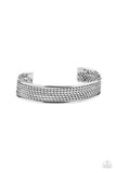 Risk - Taking Texture   -  Paparazzi  Men Silver Bracelet