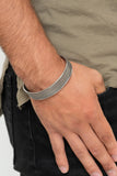 Risk - Taking Texture   -  Paparazzi  Men Silver Bracelet
