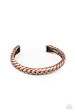 Tough as Nails  -  Paparazzi Men Copper Bracelet