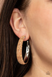 A CORK In The Road - Silver Paparazzi Cork Hoop Earrings