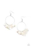Sailboats and Seashells  - White Paparazzi Earrings