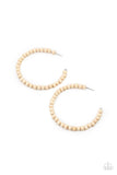 Should Have, Could Have, WOOD Have - White Paparazzi Wood Beads Earrings
