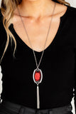 Timeless Talisman - Red  Paparazzi Long Necklace