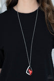 Galactic Wonder - Red   Paparazzi  Long  Necklace