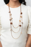 Alluring Luxe - Brown Paparazzi Long Necklace