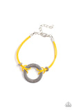 Choose Happy - Yellow Paparazzi Urban Bracelet