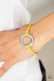 Choose Happy - Yellow Paparazzi Urban Bracelet