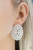Drama School Dropout - Gold  Paparazzi Oval Post Earrings