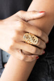 Pier Paradise - Gold  Paparazzi Ring