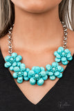 GENUINE ~ Paparazzi (RETIRED) 2021 ZI Collection Turquoise Stone Flower Necklace