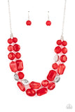 Oceanic Opulence - Red Paparazzi Necklace