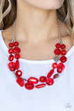 Oceanic Opulence - Red Paparazzi Necklace