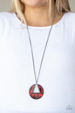 Chromatic Couture - Red Paparazzi Long Necklace