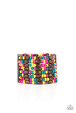 Tropical Nirvana - Multi Paparazzi Wood Stretchy Bracelet