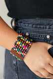 Tropical Nirvana - Multi Paparazzi Wood Stretchy Bracelet
