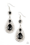 Posh Pageantry - Black Paparazzi Long Earrings