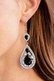 Posh Pageantry - Black Paparazzi Long Earrings