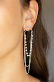Vintage VIP - White Paparazzi  Post Earrings