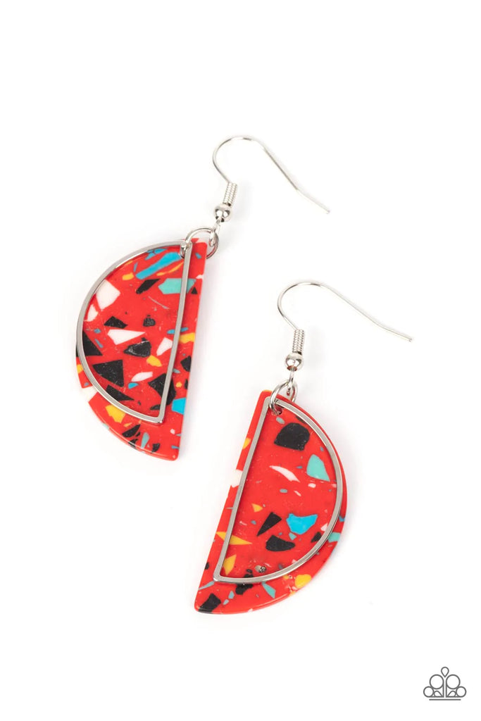 Flashdance Fashionista - Red Paparazzi Earrings