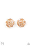 Head To Toe Twinkle - Brown  Paparazzi Clip-on Pearl Earrings