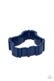 In Plain SIGHTSEER - Blue Paparazzi Stretchy Acrylic Bracelet