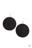 Leathery Loungewear - Black Paparazzi Earrings