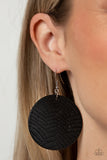 Leathery Loungewear - Black Paparazzi Earrings