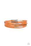 Suburban Outing - Orange Paparazzi Magnetic Wrap Bracelet