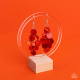 Tropical Tryst - Orange Paparazzi Shell-like Discs Earrings