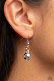 A Clean Sweep - Silver Paparazzi Necklace with Gray Leather Tassel Flares