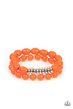 La Vida Vacation - Orange Paparazzi Bead Bracelet