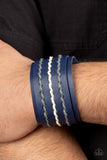 Real Ranchero - Blue Paparazzi Leather Snap Bracelet