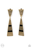 Safari Seeker - Brass  Paparazzi Clip-On Earrings
