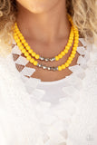 Summer Splash - Yellow Paparazzi Necklace